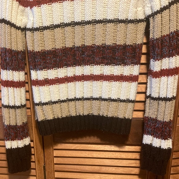 Cabot Cream, Brown, Rust and Blue Striped Sweater - Picture 12 of 12
